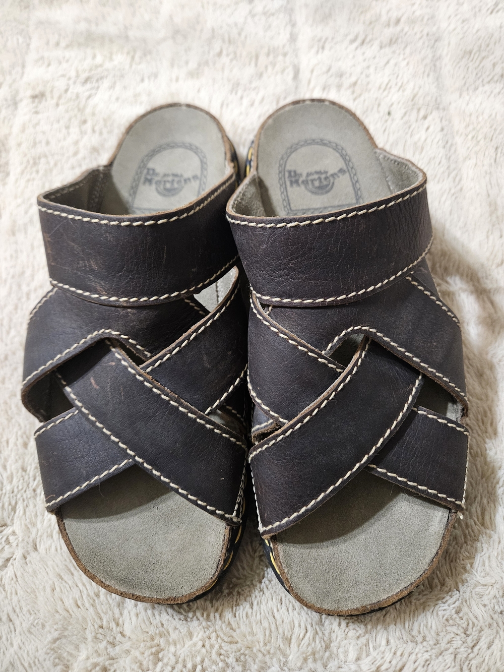 Vtg 90s Dr Martens 8518 Chunky Leather Sandals Men US 10 UK 9 EU 43 EXCELLENT
